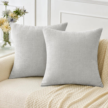 MIULEE Soft Chenille Fall Throw Pillow Covers Burnt Orange 18x18 Pack of 2