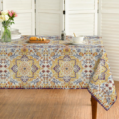 Horaldaily Boho Bohemia Style Tablecloth, 60x84 Inch Rectangular