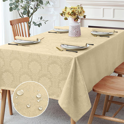 Romanstile Fall Jacquard Rectangle Tablecloth, Thanksgiving Dining Decor