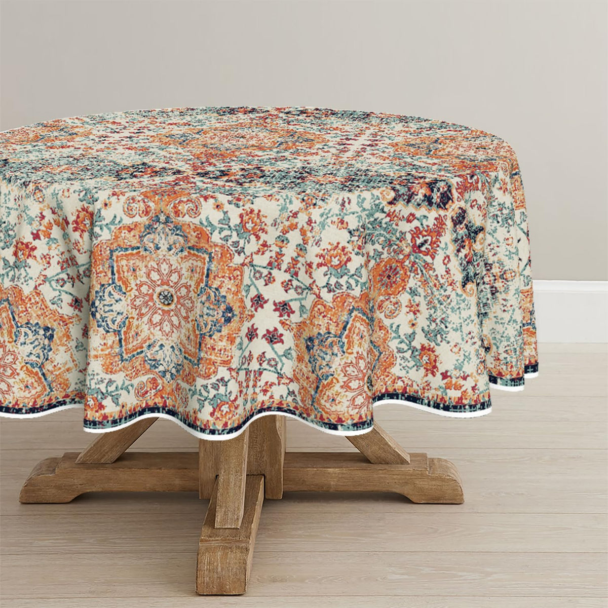 Horaldaily Boho Bohemia Style Tablecloth, 60x84 Inch Rectangular