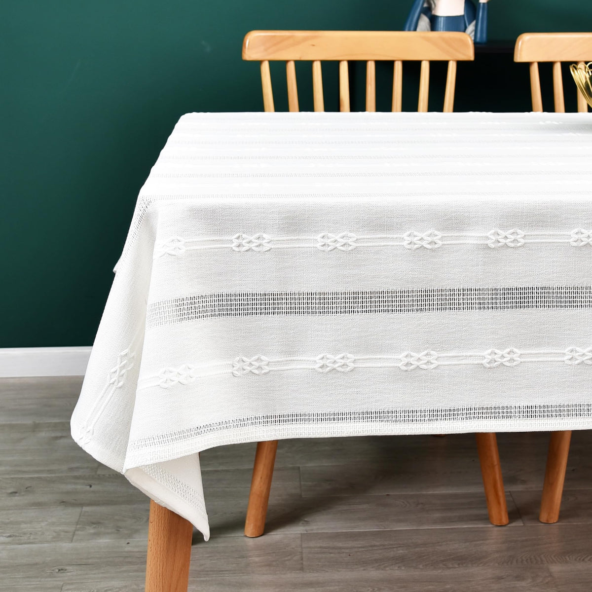 Gingham Tablecloth Rectangle Table Cloth Heavy Duty Cotton Checkered Table Cover for Spring Picnic Kitchen Dining(C-Beige, 52x70 inch)