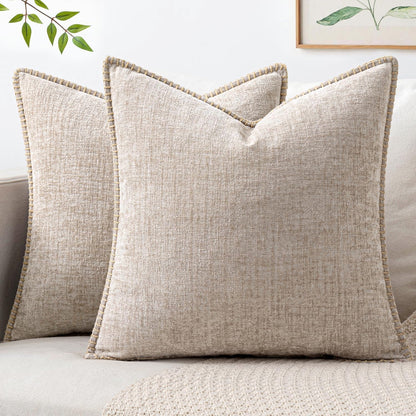 MIULEE Decorative Couch Throw Pillow Covers 18x18 Inch Sage Green 2 Pack
