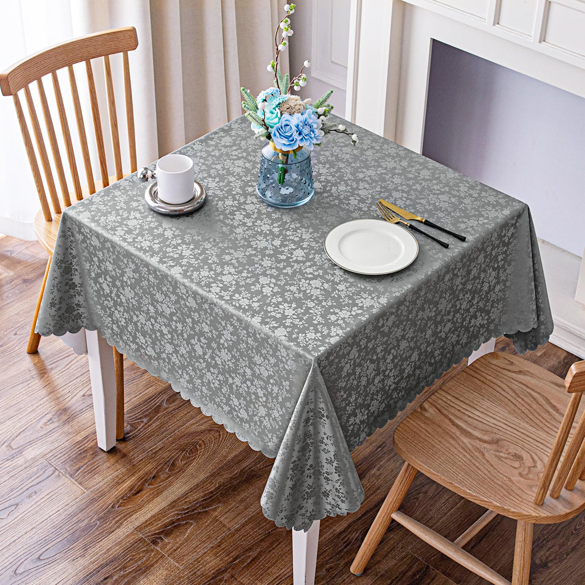 Smiry Rectangle Waterproof Heavy Duty Vinyl Tablecloths, 60 x 84 Inch