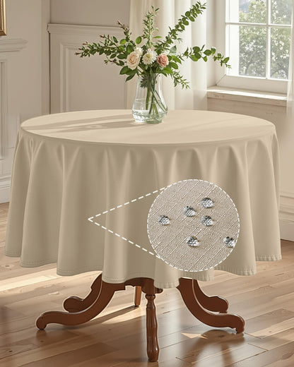 Pureegg Rectangle Linen Tablecloth Waterproof & Stain Resistant, Wrinkle-Free Table Cloth Adds Elegance and Protection, Ideal for Dining, Party, Wedding and Outdoor, 52 x 70 Inch, Sage Green