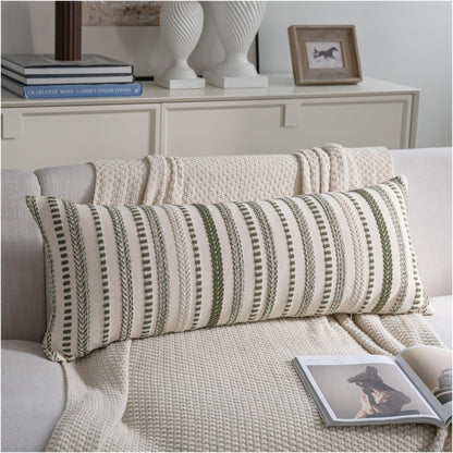 Cethom Navy Blue Boho Throw Pillow Covers 18x18 Inch Set of 2, Stripe Textured Decorative Couch Pillow Cases for Bed, Sofa, Living Room, Bedroom, Farmhouse Home Accent Cushion Covers