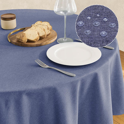 Veblandy Rectangle Tablecloth Waterproof Linen Textured Table Cloth Stain and Wrinkle Resistant Washable, Decorative Fabric Table Cover for Dining, Party and Camping (Sage Green, 52 * 70)