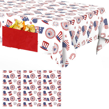 10 Pack Plastic Table Cloth, 54" × 108" White Disposable Tablecloth