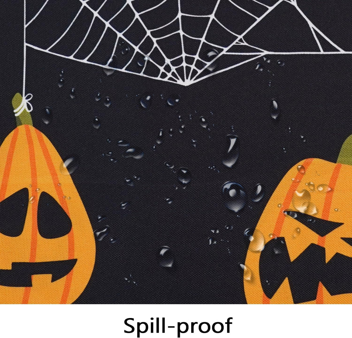 Bnejvif Halloween Tablecloth 60×84 Inch Rectangular,Spiderweb Pumpkin Washable Table Cover for Party Picnic Dinner Decor
