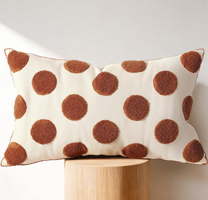Embroidered Throw Pillow Cover 18x18 Inch, Colorful Plaid