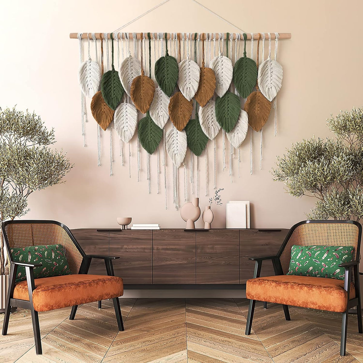 Large Macrame Wall Hanging Boho Woven Tapestry Chic Home Decor Wall Art