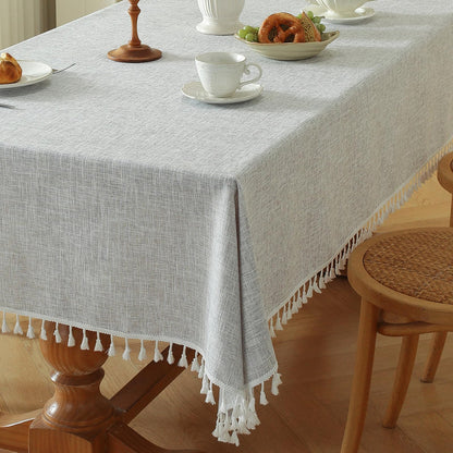 Deep Dream Tablecloths, Waterproof Table Cloth, Linens Wrinkle Free Anti-Fading, Rustic Table Cover Decoration for Kitchen Dinning Christmas (Rectangle/Oblong, 55''x70'',4-6 Seats, Light Coffee)
