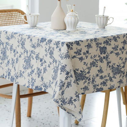 YiHomer Pastoral Rectangle Table Cloth 100% Polyester Fabric 60 x 102 Inch