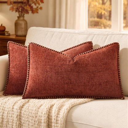 MIULEE Decorative Couch Throw Pillow Covers 18x18 Inch Sage Green 2 Pack