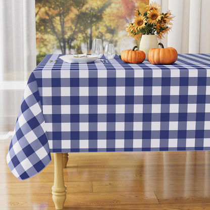 misaya Rectangular Waterproof Vinyl Table Cloth, Flannel Backed Tablecloth
