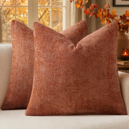 MIULEE Decorative Couch Throw Pillow Covers 18x18 Inch Neutral Beige 2 Pack