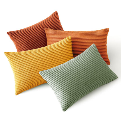 MIULEE Soft Corduroy Decorative Throw Pillow Covers Forest Green 18x18