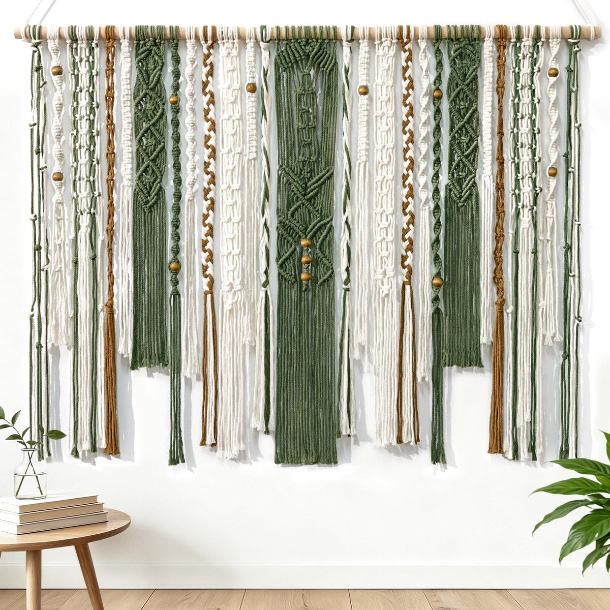 MEIVINES Macrame Wall Hanging Large Boho Tapestry Macrame Wall Art Decor