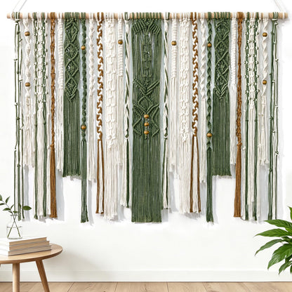 MEIVINES Macrame Wall Hanging Large Boho Tapestry Macrame Wall Art Decor