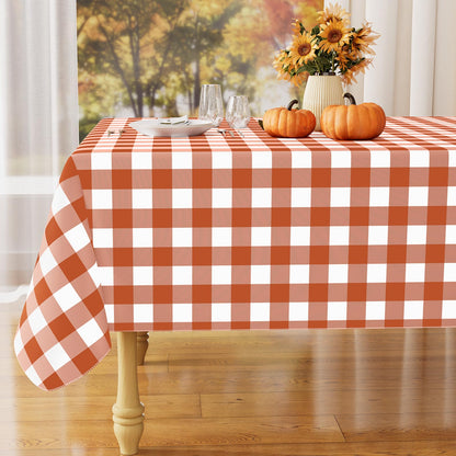 misaya Rectangular Waterproof Vinyl Table Cloth, Flannel Backed Tablecloth