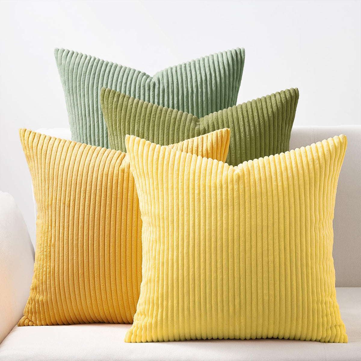 Topfinel Decorative Throw Pillow Covers Cushion Cases, Set of 4 Soft Velvet Modern Double-Sided Designs, Mix and Match for Boho Farmhouse Fall Home Decor (18x18 inch, Orange/Teal)