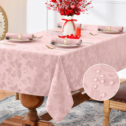 Romanstile Fall Jacquard Rectangle Tablecloth, Thanksgiving Dining Decor