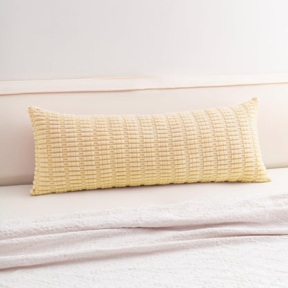 Pack of 2 Corduroy Decorative Throw Pillow Covers 18x18 Inch, Cream White