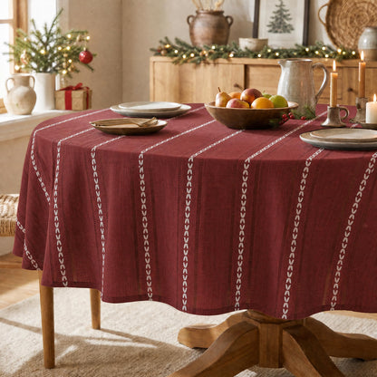 Horaldaily Beige Rectangular Tablecloth, 60×84 Inch, Farmhouse Decor