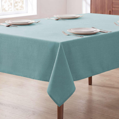 H.VERSAILTEX Linen Textured Table Cloths 60 x 120 Inch Premium Solid Tablecloth Spill-Proof Waterproof Table Cover for Dining Buffet Feature Extra Soft and Thick Fabric Wrinkle Free, Taupe
