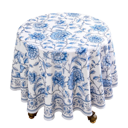 ISAENNE Designer French Linen Rectangular Tablecloth,118"x67"-Cornucopia