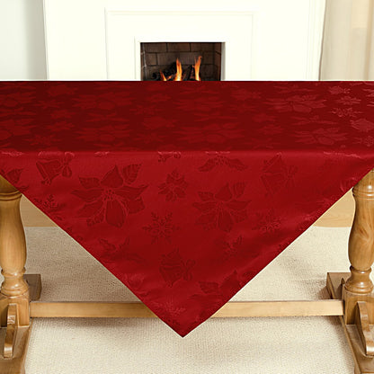 Softalker Fall Jacquard Rectangle Tablecloth, 60 x 84 Inch Burnt Orange