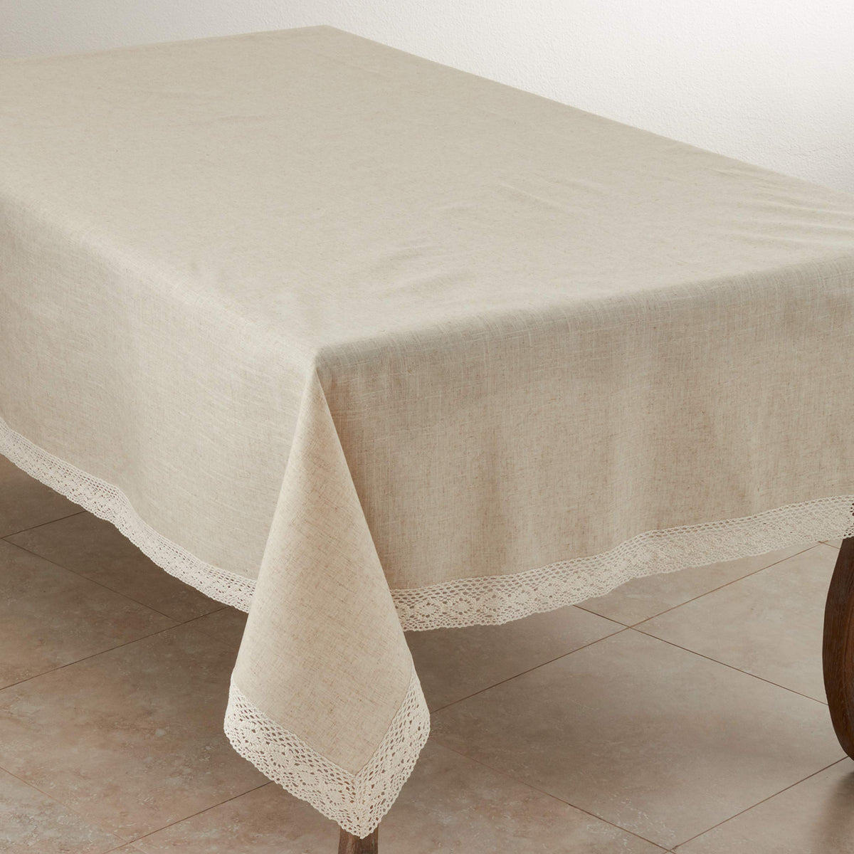SARO LIFESTYLE 931 Tablecloth Natural 70" X 180" Oblong, Sold Per 1 PC