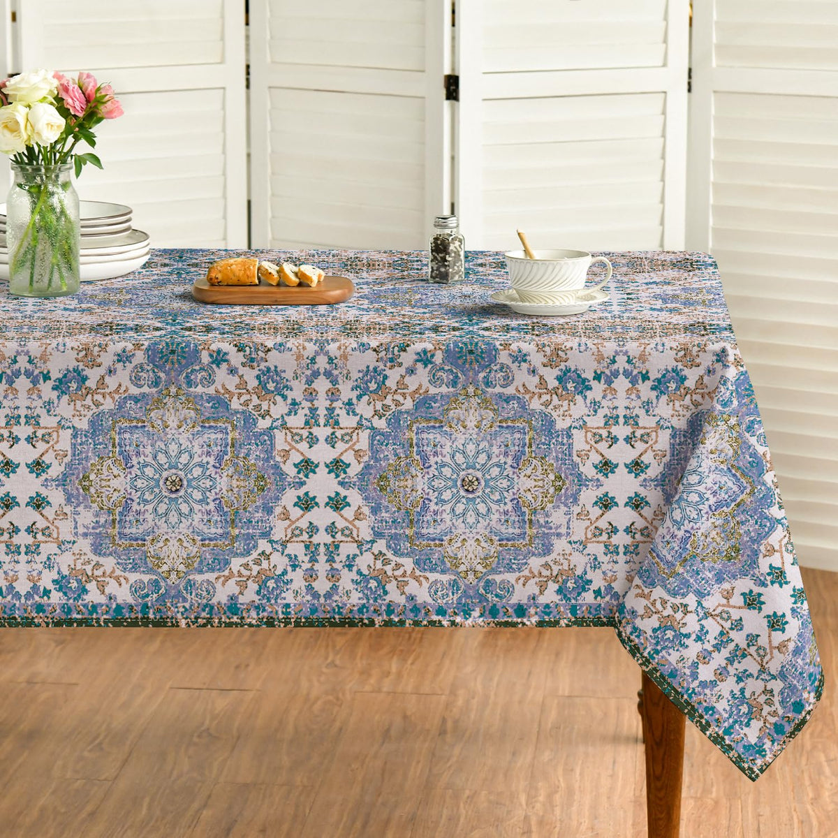 Horaldaily Boho Bohemia Style Tablecloth, 60x84 Inch Rectangular