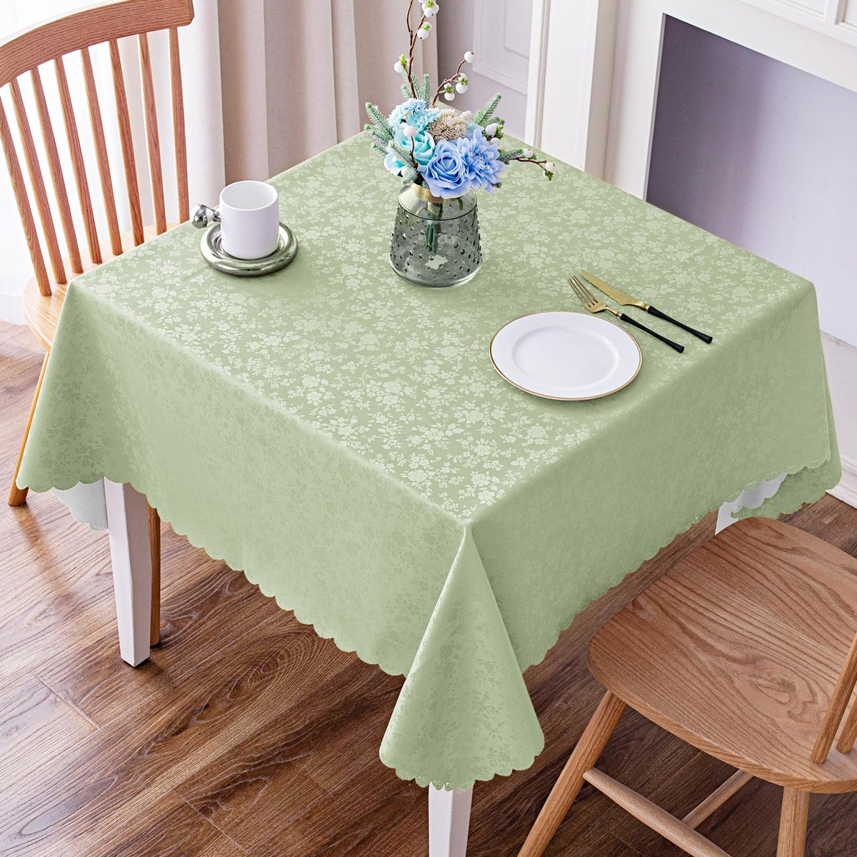 Smiry Rectangle Waterproof Heavy Duty Vinyl Tablecloths, 60 x 84 Inch