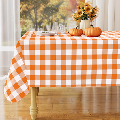 misaya Rectangular Waterproof Vinyl Table Cloth, Flannel Backed Tablecloth