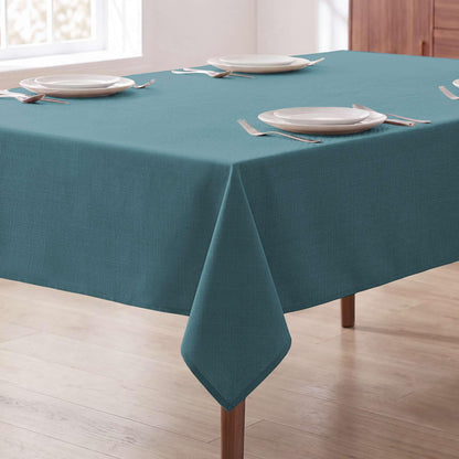 H.VERSAILTEX Linen Textured Table Cloths 60 x 120 Inch Premium Solid Tablecloth Spill-Proof Waterproof Table Cover for Dining Buffet Feature Extra Soft and Thick Fabric Wrinkle Free, Taupe