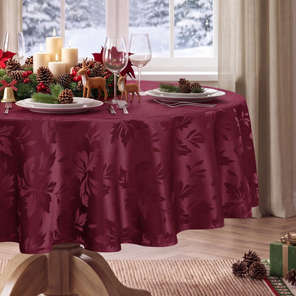 Romanstile Fall Jacquard Rectangle Tablecloth, Thanksgiving Dining Decor