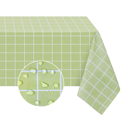 Romanstile Rectangle Vinyl Tablecloth, 100% Waterproof Oil-Proof Checkered Plastic Table Cloth, Heavy Duty Wipeable Table Covers for Dining, Camping, Picnic, Outdoor - 54 x 78 Inch, Grey