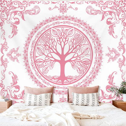 Green Boho Tapestry for Bedroom, Large Hippie Tree of Life Wall Tapestries