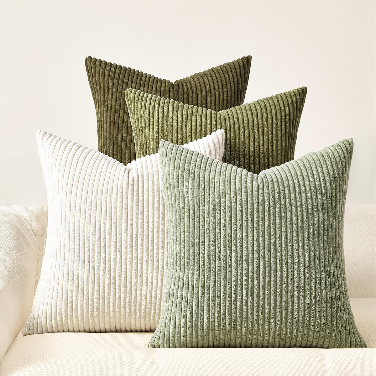 Topfinel Decorative Throw Pillow Covers Cushion Cases, Set of 4 Soft Velvet Modern Double-Sided Designs, Mix and Match for Boho Farmhouse Fall Home Decor (18x18 inch, Orange/Teal)