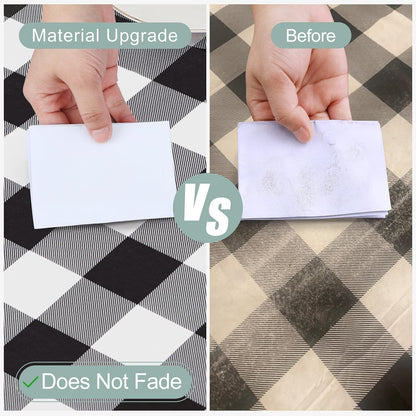 misaya Rectangular Waterproof Vinyl Table Cloth, Flannel Backed Tablecloth