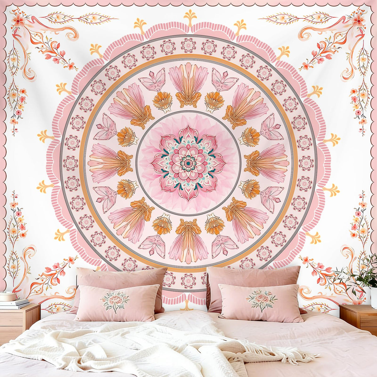 Green Boho Tapestry for Bedroom, Large Hippie Tree of Life Wall Tapestries