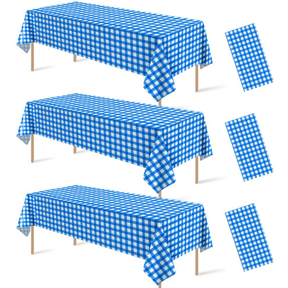 6 Pcs Sage Green Gingham Tablecloths, Checkered Table Covers 54 x 108 Inch