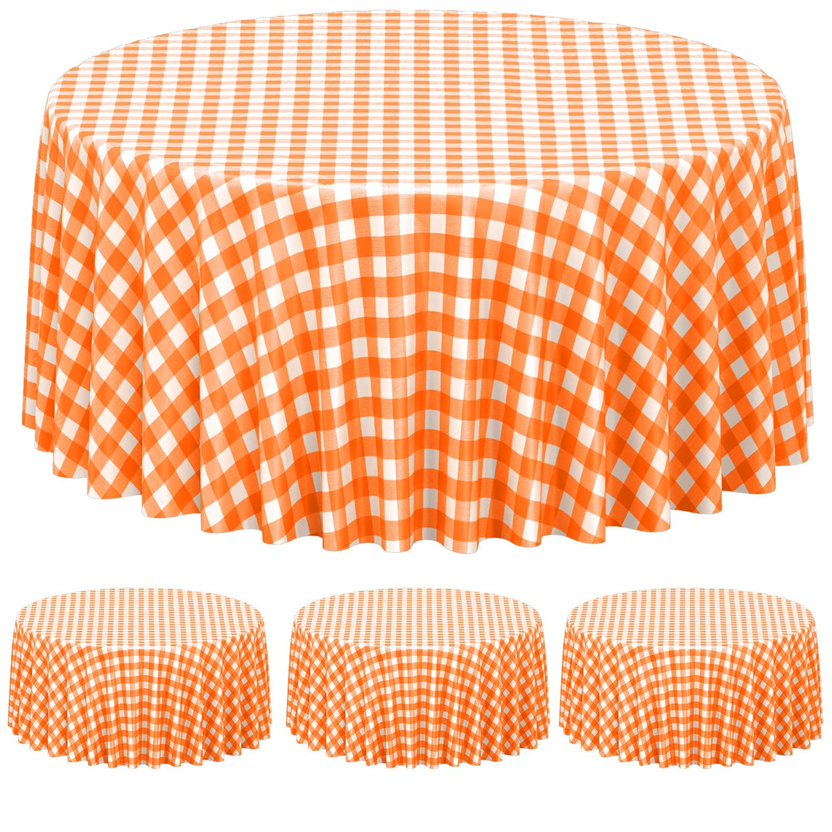 6 Pcs Sage Green Gingham Tablecloths, Checkered Table Covers 54 x 108 Inch
