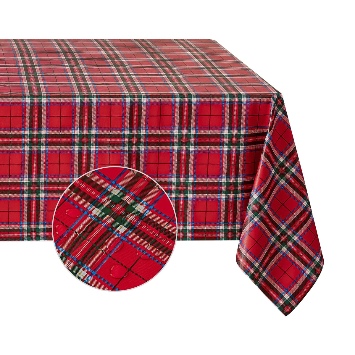 Romanstile Rectangle Vinyl Tablecloth, 100% Waterproof Oil-Proof Checkered Plastic Table Cloth, Heavy Duty Wipeable Table Covers for Dining, Camping, Picnic, Outdoor - 54 x 78 Inch, Grey