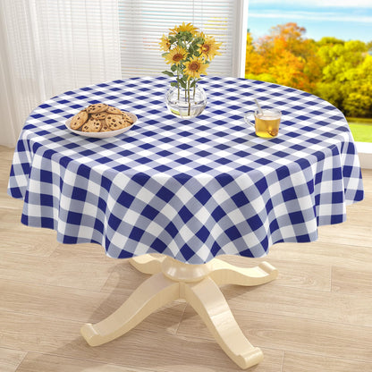 misaya Rectangular Waterproof Vinyl Table Cloth, Flannel Backed Tablecloth