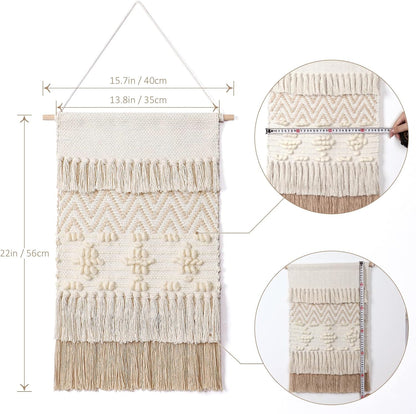 Dremisland Macrame Wall Hanging Macrame Wall Decor Bohemian Beige Tapestry