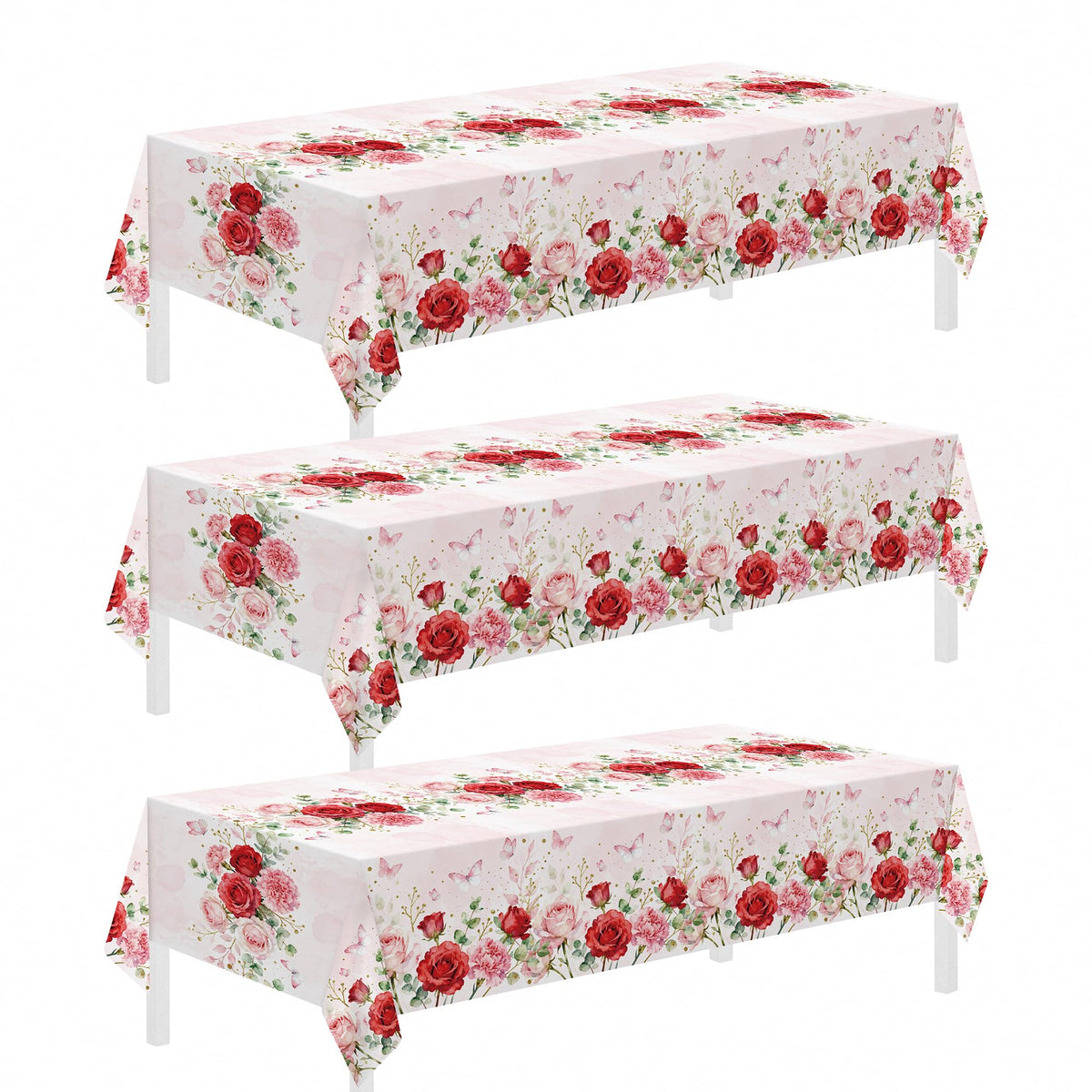 3 Pack Thanksgiving Disposable Tablecloths,54 x 108 Inch Thanksgiving Decorations,Give Thanks Table Cloth for Rectangular,Pumpkin Maple Tablecloths for Home,Party,Outdoor Picnic,Fall Theme,Baby Shower