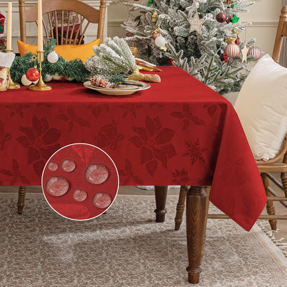 Softalker Fall Jacquard Rectangle Tablecloth, 60 x 84 Inch Burnt Orange