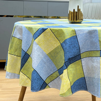 Pioggia Vinyl Tablecloth with Flannel Backed Rectangle Waterproof Oil-Proof PVC Table Cloth Wipeable Spill-Proof Plastic Table Cover for Indoor and Outdoor