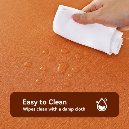 Romanstile Waterproof Vinyl Tablecloth Rectangle, 60 x 84 Inch, Orange